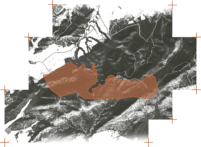 Outlined map as an example